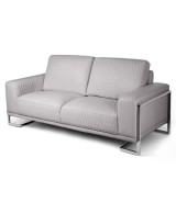 MiaBella Gianna Sofa L.Gray Stainless Steel By Michael Amini