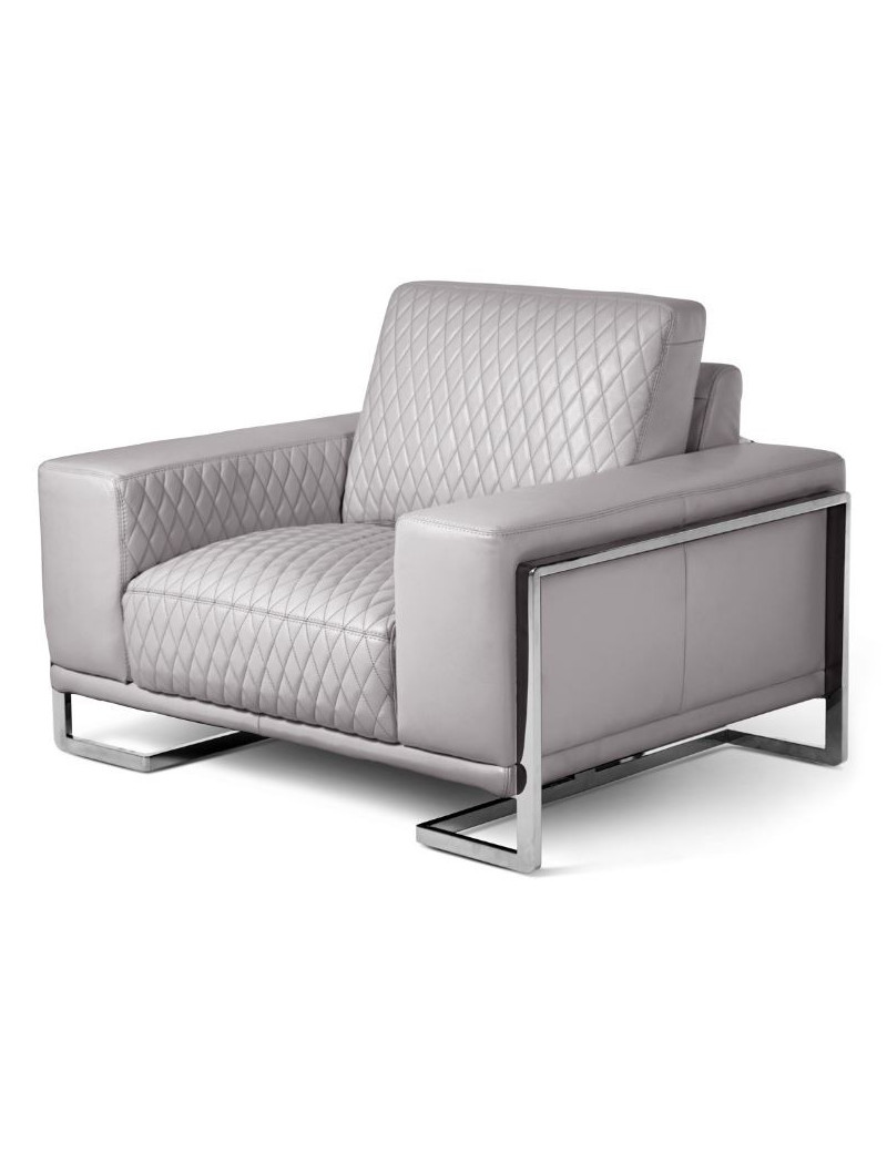MiaBella Gianna Sofa L.Gray Stainless Steel By Michael Amini