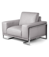 MiaBella Gianna Sofa L.Gray Stainless Steel By Michael Amini