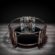Illusion Round Coffee Table | Silver by Roberto Grassie