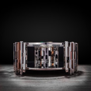 Illusion Round Coffee Table | Silver by Roberto Grassie
