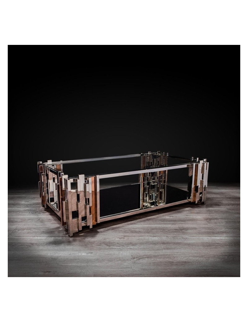 Illusion Rectangular Coffee Table | Silver By Robert Grassie