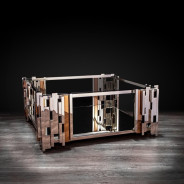Illusion Square Coffee Table | Silver By Roberto Grassie