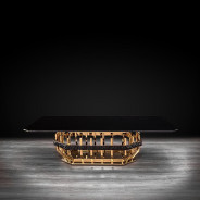 Milano Rectangular Coffee Table | Gold By Roberto Grassie