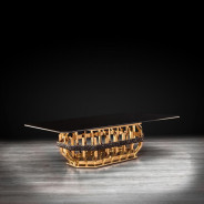 Milano Rectangular Coffee Table | Gold By Roberto Grassie