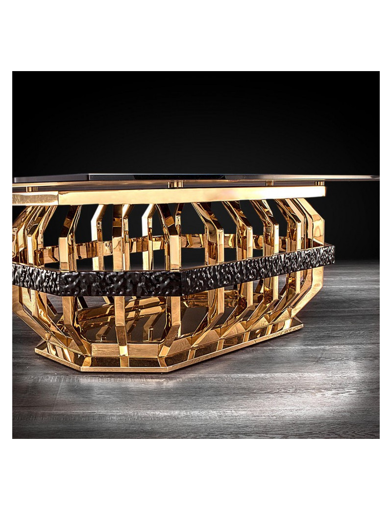 Milano Rectangular Coffee Table | Gold By Roberto Grassie