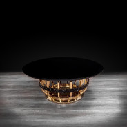 Milano Round Glass Top Coffee Table | Gold By Roberto Grassie