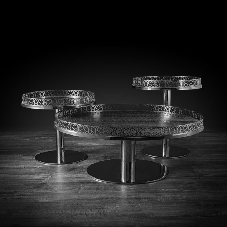 Malena Round Coffee Table | Silver By Roberto Grassie