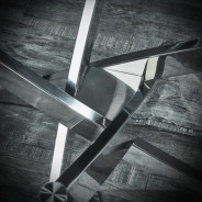Loki Coffee Table polished stainless steel finish By Roberto Grassie