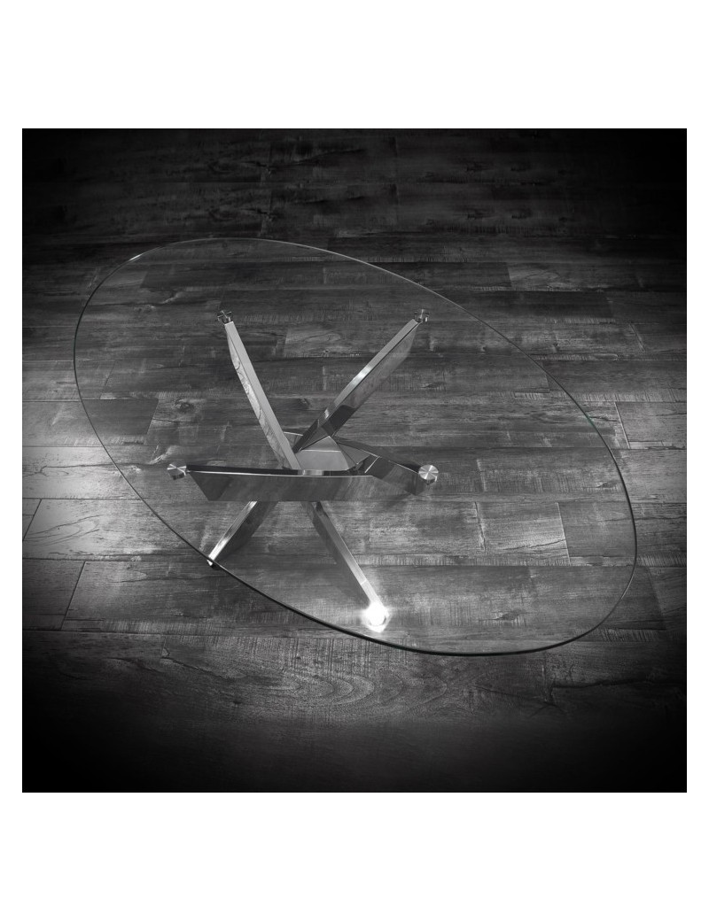 Loki Coffee Table polished stainless steel finish By Roberto Grassie
