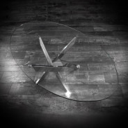 Loki Coffee Table polished stainless steel finish By Roberto Grassie