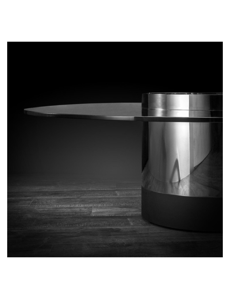 Cerchio Round Coffee Table | Silver By Roberto Grassie
