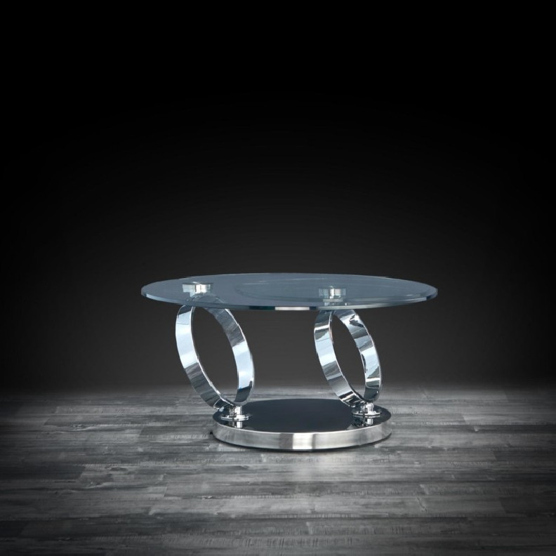 Ring Coffee Table Silver Polished S. Steel By Roberto Grassie