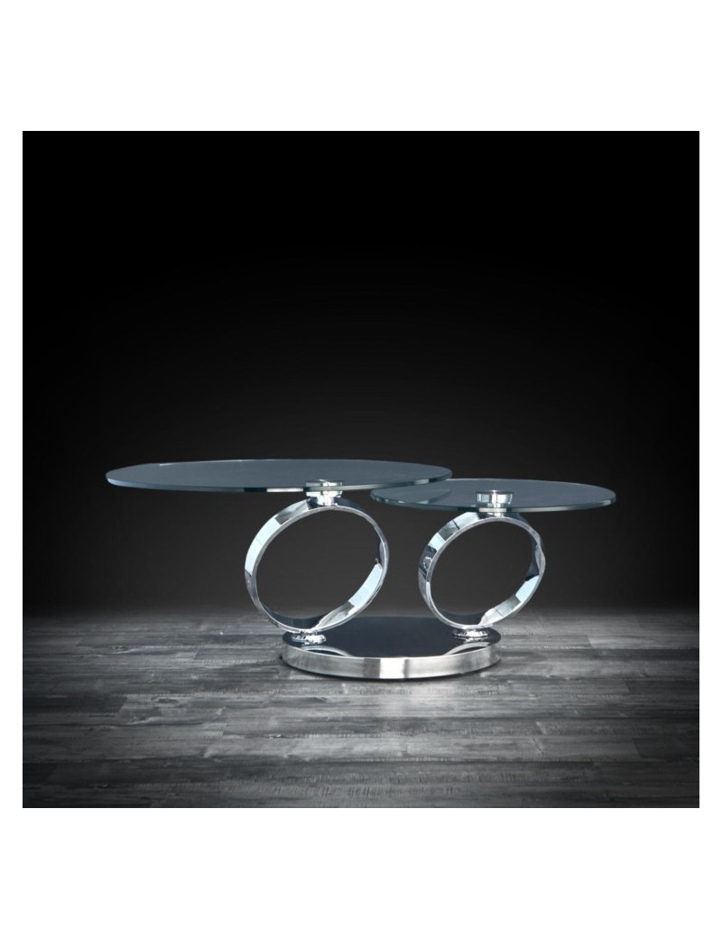 Ring Coffee Table Silver Polished S. Steel By Roberto Grassie