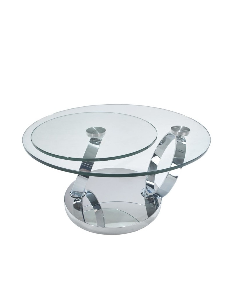 Ring Coffee Table Silver Polished S. Steel By Roberto Grassie