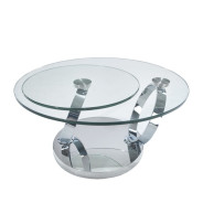 Ring Coffee Table Silver Polished S. Steel By Roberto Grassie