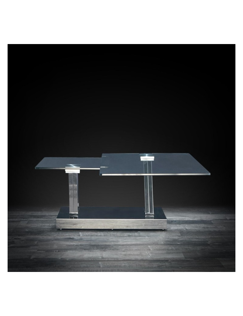Omnia Coffee Table polished stainless steel base By Roberto Grassie