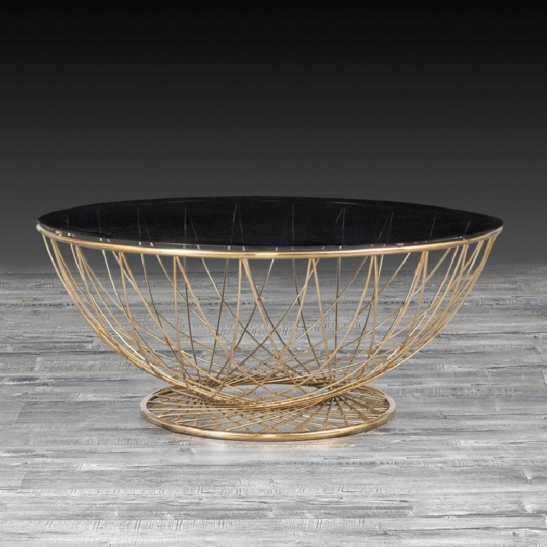 Torcere Coffee Table | Gold By Roberto Grassie