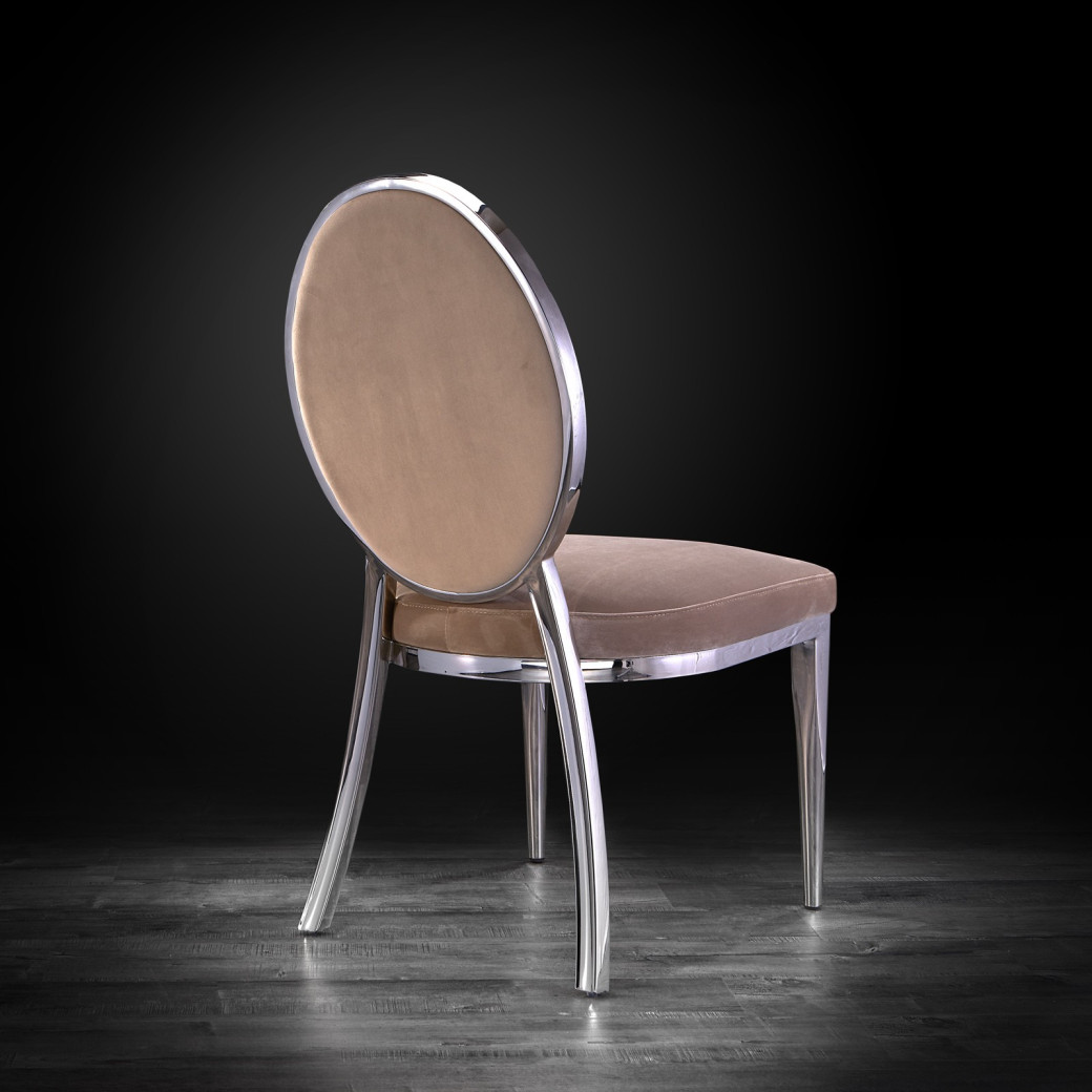 Regina Silver Luxury Dining Chair By Roberto Grassie