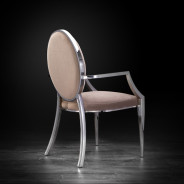 Regina Silver Dining Arm Chair By Roberto Grassie