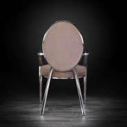 Regina Silver Dining Arm Chair By Roberto Grassie