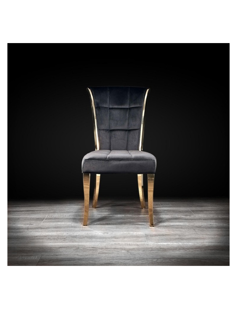Alanso Gold Dining Black Chair By Roberto Grassie