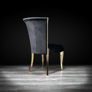 Alanso Gold Dining Black Chair By Roberto Grassie