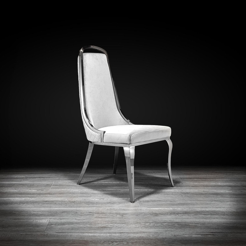 Milano Silver Gray Dining Chair By Roberto Grassie