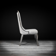 Milano Silver Gray Dining Chair By Roberto Grassie
