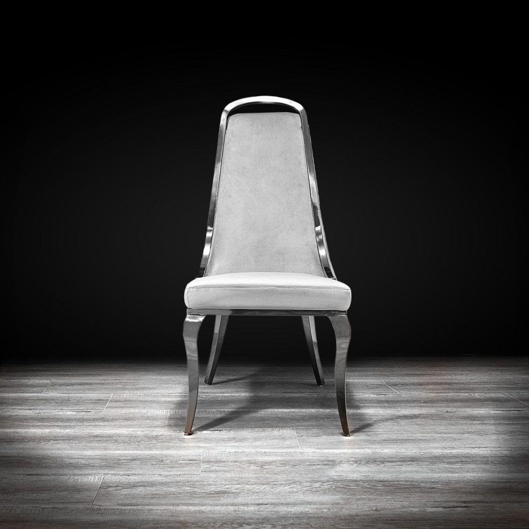 Milano Silver Gray Dining Chair By Roberto Grassie