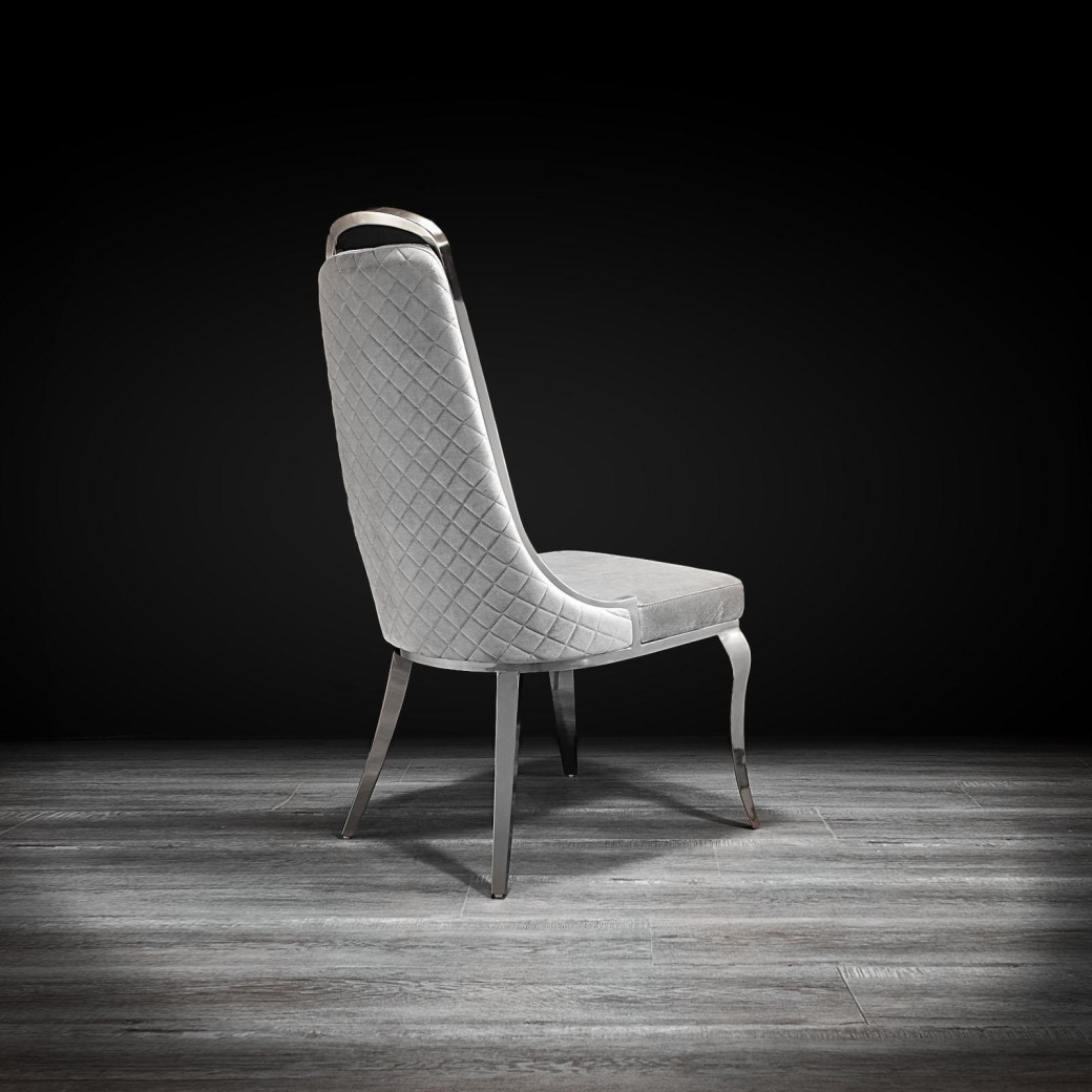 Milano Silver Gray Dining Chair By Roberto Grassie