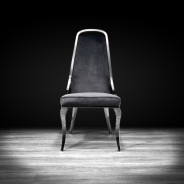 Milano Silver / Black Dining Chair By Roberto Grassie
