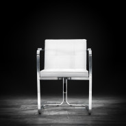 Marvin White Arm Dining Chair By Roberto Grassie