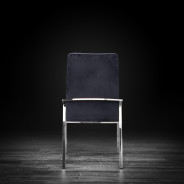 Nolan Silver / Black Dining Chair By Roberto Grassie