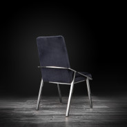 Nolan Silver / Black Dining Chair By Roberto Grassie
