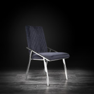 Nolan Silver / Black Dining Chair By Roberto Grassie