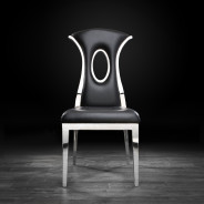 Onyx Luxury Dining Chair Silver / Black By Roberto Grassie