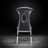 Onyx Luxury Dining Chair Silver / Black By Roberto Grassie