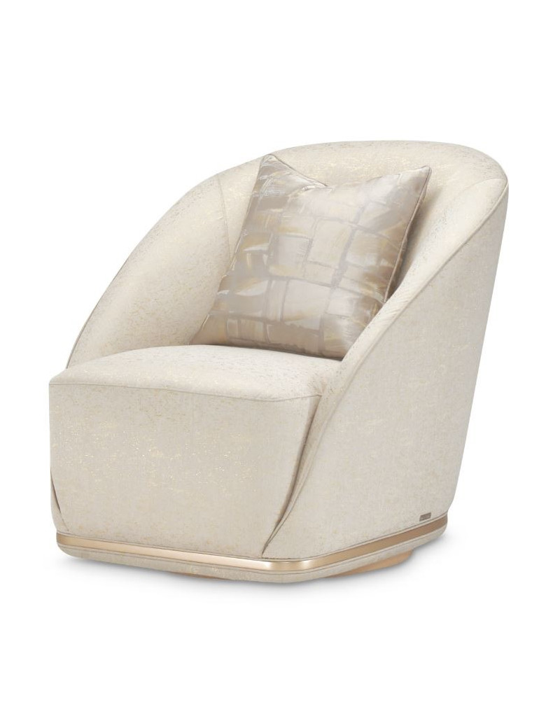 La Rachelle Swivel Chair Gold Rush MdChampagne By Michael Amini.9034839-GDRSH-136