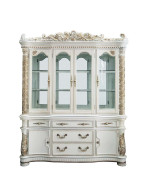 DN01346 Vendome Antique Pearl Collection Double Pedestal Dining Table By Acme Furniture