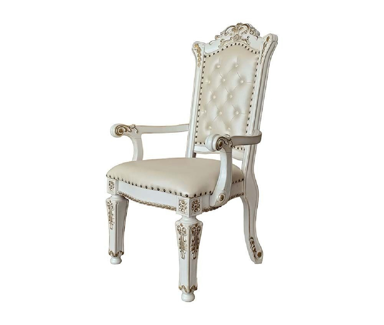 DN01346 Vendome Antique Pearl Collection Double Pedestal Dining Table By Acme Furniture
