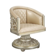 DN01208 7PC Dining Set & 6 Arm Chairs Antique Gold Finish Sorina Collection By Acme Furniture