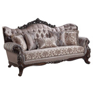 LV00809 Fabric & Antique Oak Finish Living Room Benbek Collection BY Acme Furniture