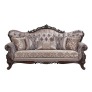 LV00809 Fabric & Antique Oak Finish Living Room Benbek Collection BY Acme Furniture