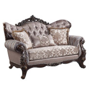 LV00809 Fabric & Antique Oak Finish Living Room Benbek Collection BY Acme Furniture