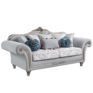 LV01112 Light Gray Linen & Platinum Finish Living Room Pelumi Collection By Acme Furniture