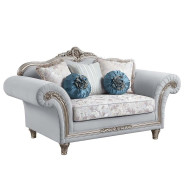 LV01112 Light Gray Linen & Platinum Finish Living Room Pelumi Collection By Acme Furniture