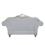 LV01112 Light Gray Linen & Platinum Finish Living Room Pelumi Collection By Acme Furniture