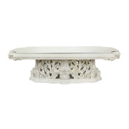 DN01229 White PU & Antique White Finish Dining Set Adara Collection By Acme Furniture