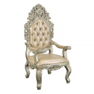 DN 01208 Lavish Classic PU & Antique Gold Finish Dining Set Sorina Collection By Acme Furniture